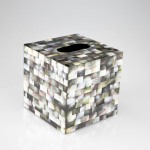 Tissue Box Square in Indonesian Black Mother Of Pearl