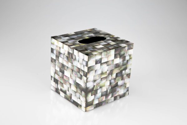 Tissue Box Square in Indonesian Black Mother Of Pearl