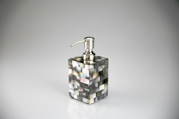 Soap Dispenser in Black Mother of Pearl