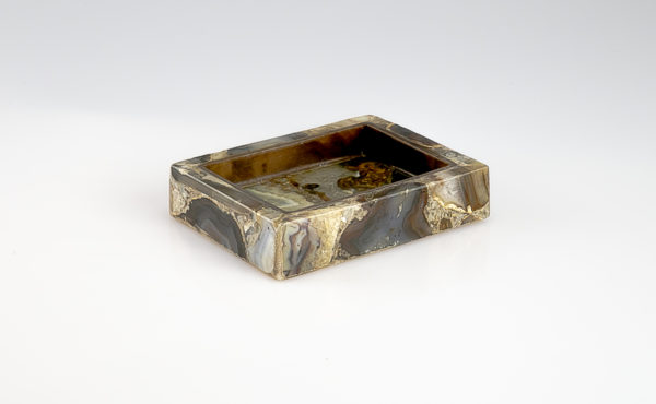 Black Agate Gemstone Soap Tray