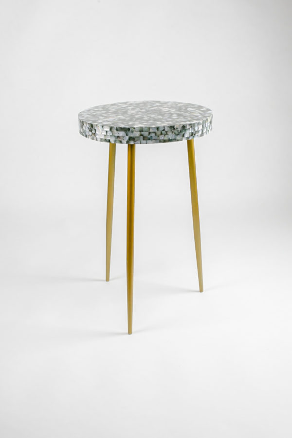 Side Table In Blacklip Mother Of Pearl