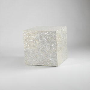 Cube Side Table in Silver Mother Of Pearl