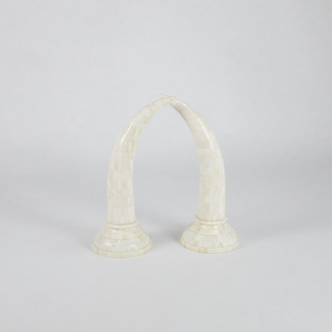 CAMEL BONE FAUX ELEPHANT TUSKS