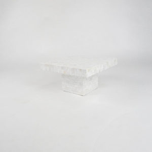 Square Cake Stand in White Mother Of Pearl