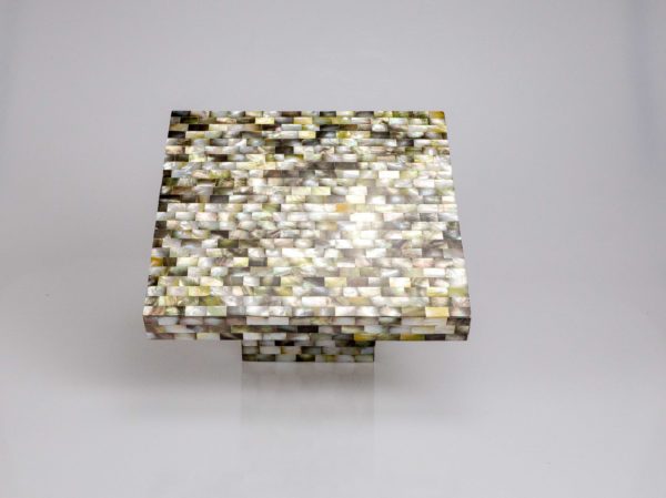 SQUARE CAKE STAND In Indonesian Black MOTHER OF Pearl